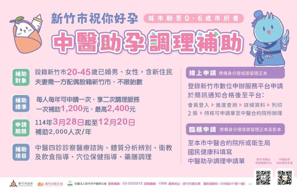 新竹市祝你好孕補助計畫宣導