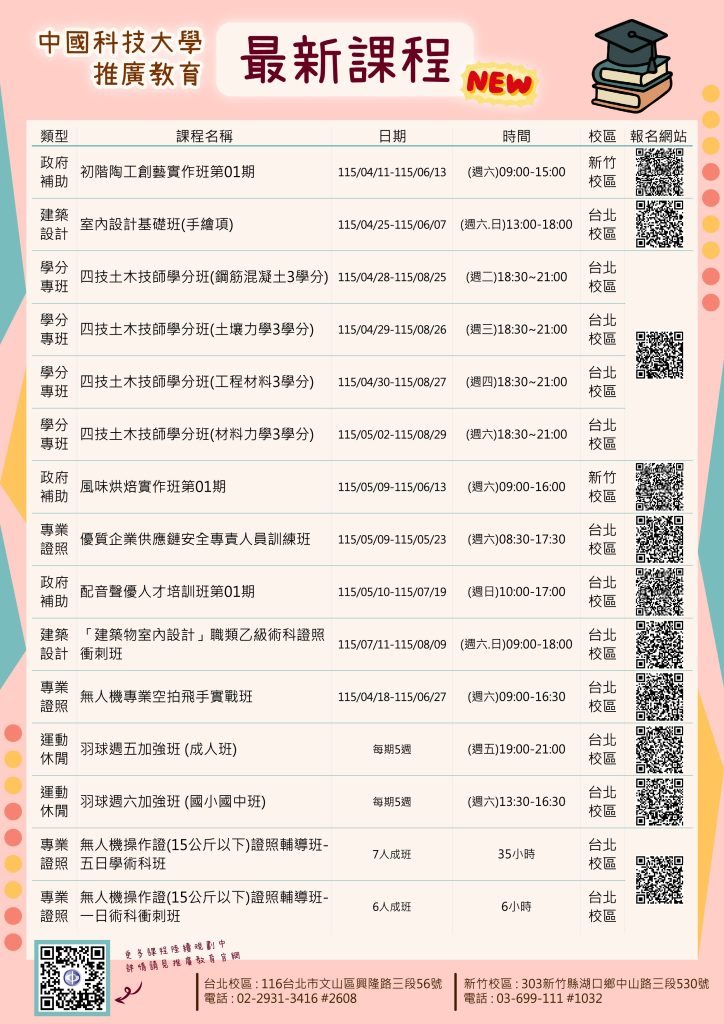 課程資訊海報